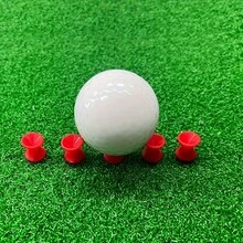 10/20/50pcs Pack Durable Double-Layer ABS Golf Tee, Ideal Golf Accessories For Professional And Amateur Golfers - Red - View 4