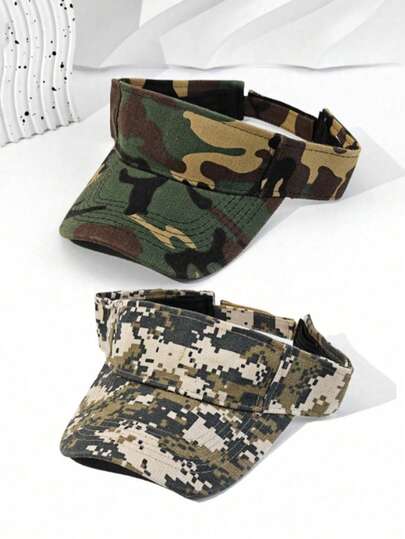 1. Mũ lưỡi trai không vành màu xanh rằn ri mùa hè dành cho nam và nữ, thích hợp cho hoạt động ngoài trời, leo núi và du lịch.