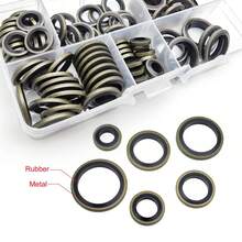 Set 1200 buah O-Ring Karet, 24 Ukuran Berbeda, Desain Penampang Bulat. Gasket Karet Sintetis ini Tahan Panas dan Minyak, Cocok untuk Mesin Cuci Tekanan Tinggi, Pipa, Penyegelan Udara dan Gas. Kit Gasket O-Ring Karet Hitam Berkualitas Tinggi 225 buah, 18 Ukuran, Cocok untuk Sistem Pendingin Udara Otomotif, Cincin Penyegel Universal. - B - View 3
