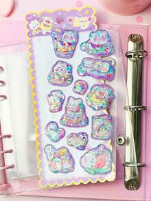 Estos brillantes adhesivos transparentes son productos talla grande vendidos que crean un efecto delicado y adorable a través de un sutil brillo. Son perfectos para decorar agendas, personalizar teléfonos y envolver regalos. Con un diseño simple y fácil de aplicar, son muy adecuados para el uso diario ocupado. - Multicolor - Ver 8