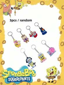 SpongeBob SquarePants Chaveiro DIY Criativo do SquarePants, Estilo e Cor Aleatórios, Material de Borracha Macia, Decoração para Casa, Pingente Fofo para Bolsa de Casal, Chaveiro de Borracha Macia para Bolsa de Casal, Melhor Decoração para Festas de Fim de Ano, Presente para Amigos, Acessórios DIY, Decorações, Lembrancinhas de Festa, Melhor Decoração para Festas de Fim de Ano, Presente para Amigos, Imagem Apenas para Referência, o Produto Real Pode Variar. - aleatório - Ver 8