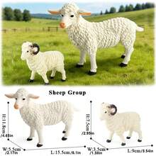 2pcs/Set Realistic Farm Animal Model Set, Including Horse, Sheep, Cow, Goat, Pig, Suitable For Easter, Christmas Party Decor, Children Toy Model - 彩色 - 查看 12