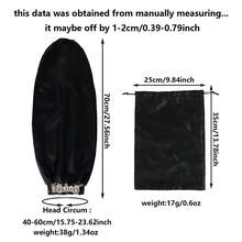 Bộ 4 mũ ngủ rộng vành bằng satin dài cho tóc tết, kèm túi đựng bằng satin, mũ ngủ cho tóc dài, mũ chăm sóc tóc bằng satin mềm mại dùng hàng ngày cho nữ, bộ du lịch, mũ giữ ấm tóc màu đen, hồng, tím, mùa hè, đi biển. - A - Xem 7