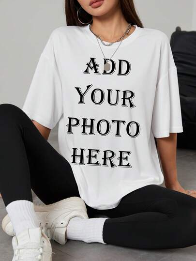 Áo thun nữ thiết kế theo yêu cầu - Tự thiết kế áo thun in hình cá nhân bằng cách thêm hình ảnh và văn bản của riêng bạn. Áo thun nữ tùy chỉnh - Thêm ảnh, logo, văn bản của riêng bạn để thiết kế áo thun thường ngày in hình cá nhân.