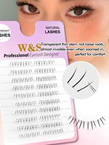 Waloshow Cat Claw Segment False Eyelashes, 3-In-1 Slouchy Lash Curler, Reusable Eyelash Extension For Beginners - B - View 6