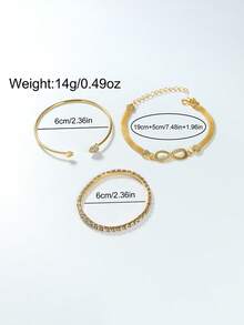 4件套女士手表，时尚休闲罗马刻度镶钻表盘石英表，圆指针，含珠宝配件和8字手链套装，母亲节、教师节、感恩节、学生毕业典礼、生日礼物 - 彩色 - 查看 10