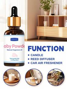 EMBRACEX. EMBRACEX 30ml Talcum Powder Essential Oil With Dropper, Refreshing And Gentle Talcum Powder Fragrance Oil, Gift - Suitable For Soap, Candles, Bath Bombs, Aroma Diffusers, Daily Use, Elegant Fragrance Brand Essential Oil - Baby Powder - View 5