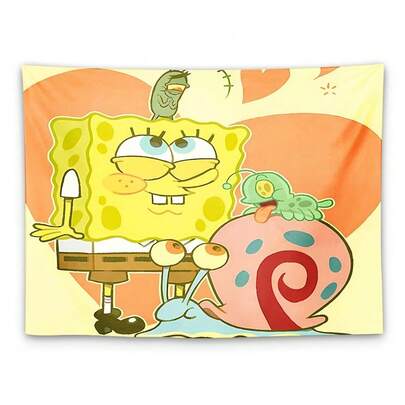 1件卡通挂毯 - 可爱卡通图案 | 经典卡通主题挂毯 | 适用于客厅、卧室、办公室和家居装饰 | 非常适合房间装饰、户外活动和墙旗 | 营造趣味十足的装饰氛围 | 适用于宿舍和墙面横幅 | 无需电源 | 可作为纪念品或专辑封面 | 耐用挂毯