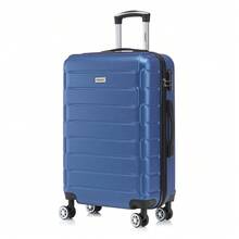 YONSLY Leichtes Koffer 20/24/28 mit Zoll 4-Rollen-360° Zahlenschloss Doppelt Verwendbarer Reißverschluss Weicher Gummigriff Reisekoffer Hartschalenkoffer für Urlaub Familienausflüge und Pärchenreisen - Tiefblau - Übersicht 11