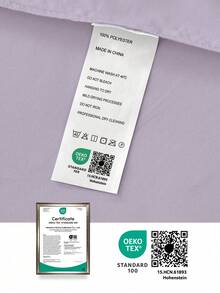 蜜月主题单件荷叶边绗缝抱枕套 - 100% 涤纶预洗面料，浪漫法式荷叶边枕套（不含枕芯），信封式开口，抗皱，可机洗，通过 Oeko-Tex 认证，紫色 - 紫色 - 查看 8