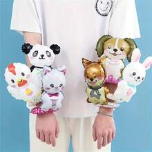 20pcs Cartoon Animal Wrist Balloons, Including Bear, Rabbit, Frog And Fox, Perfect For Forest Theme Birthday Party Decoration - View 7