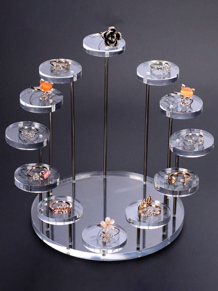1个亚克力首饰展示架，戒指多层展示架，耳环架，手链项链展示架 - 彩色 - 查看 1