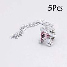 2pcs Heart/Bow Faux Pearl Denim Pant Leg Clips, Used To Prevent Pant Leg Dragging, Non-Slip Shoe Buckle, Pant Length Adjuster, Prevent Pant Leg Dragging On Ground, Suitable For Jeans And Pants - A - View 22