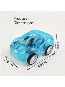 Mini Double-Layer Transparent Inertia Toy Car, Pocket-Sized Portable Anti-Drop Racing Car Model, Educational Interactive Indoor/Outdoor Toy, Party Bag Filler, Holiday Birthday Christmas Gift, For Children - Multicolor - View 4
