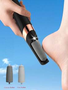 1pc Electric Foot Callus Remover, USB Rechargeable Foot File With 2 Speed Settings, Replacement Rollers & LED Light, Professional Hard Skin & Callus Removal Foot Care Tool For Men & Women, Perfect Gift For Wife, Husband, Female Friends - Multicolor - View 15
