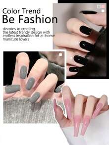 6pcs/Set 7ml Reflective Nail Polish, Autumn Super Shiny Series Soak-Off Gel Nail Polish - Coral Pink - View 6
