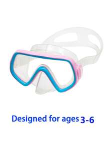 Kính bơi cho trẻ em 3-6 tuổi, có kẹp mũi, tầm nhìn rộng 180°, chống sương mù, phù hợp cho cả bé trai và bé gái, màu xanh dương và hồng. - Nhiều màu - Xem 3