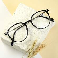 2pcs Retro Round Frame Reading Glasses, Elegant Readers With Clear Lenses, Minimalist Versatile Design - Black + Black - View 4