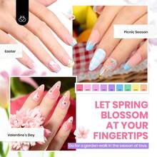 Beetles 55 Colors Spring Gel Nail Polish Set - Vibrant Holiday Kit With Base, Glossy & Matte Top Coat, UV LED Soak Off, Red Brown Pink Green Blue, Easter Gifts For Women - 70 PCS 60 Colors Seasonal Harmony - 查看 4