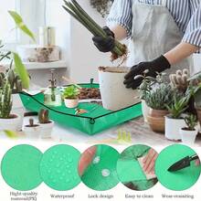 Thảm trồng cây chống thấm nước - Màu xanh ngọc, bền và dễ vệ sinh, thích hợp sử dụng trong nhà/ngoài trời, lý tưởng cho cây mọng nước, hoa và rau củ - hỗ trợ việc trồng và chăm sóc, với thiết kế viền chắc chắn. - A - Xem 6