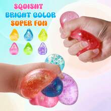 2Pack Dream Squishy Drop Glitter Stress Balls -Valentines Day Gifts For Kids Classroom, Malt Sugar Glitter Squeeze Balls, Valentine Exchange Supplies, Party Favors, Sensory Toys For School. - 2 chiếc - Màu ngẫu nhiên - Xem 3