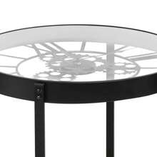 Atmosphera 帶機械鐘的咖啡桌，直徑51厘米，尺寸49厘米 - 黑色 - 查看 3