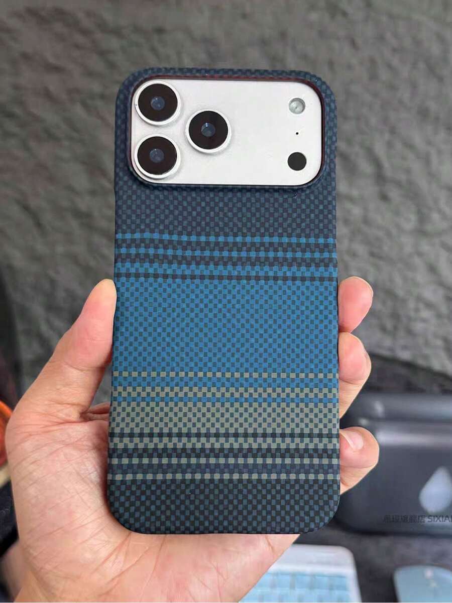 凯夫拉碳纤维纹理半包磁吸防摔保护壳，适用于 12/13/14/15/16/Plus/Pro/Promax、17、17Pro、17promax、17air - 彩色 - 查看 1