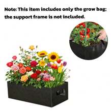 1pc Large Capacity Multi-Functional Foldable Planting Bag With Handle - Durable Non-Woven Fabric Material, Suitable For Vegetables And Seedlings - Classic Rectangular Design - Multicolor - View 6