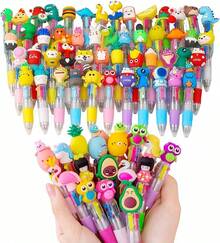 Oneshow 20 Pack Teacher Reward Pens, 4-Color Pen Classroom Prizes, Multicolor Ballpoint Pens, Office & Home Writing Supplies Easter Basket Stuffers (Assorted Style) - 復活節-26件套 - 查看 1