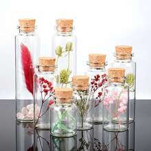 2/5/10/20/30pcs Small Transparent Glass Bottles With Soft Cork Stoppers - Suitable For DIY Crafts, Wedding Favors, Perfume Samples, Wishing Bottles, Decorative Glass Jars For Jewelry And Bottled Notes - Multicolor - View 8