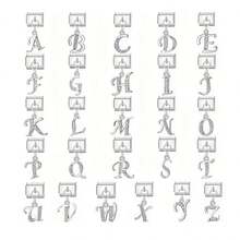 1/5/10个装 精致水钻镶嵌不对称26字母连接模块 - 非常适合DIY手链、手镯、戒指、男女通用礼物、时尚配饰、珠宝吊坠 - 銀色 - 查看 1