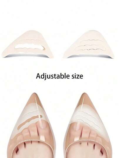 Reusable Foam Toe Filler Inserts, Adjustable Toe Plugs, Shoe Filler Accessories Suitable For Women High Heels, Oversized Shoes, Heels, Sneakers, Unisex
