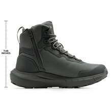 Men's Tactical Hiking Boots Lightweight, Cushioned Sole For All-Day Comfort, Side Zipper For Easy On/Off, Motorcycle Combat-Style, Military-Inspired, 8-Inch Boots With Arch Support – Terrascope - 灰色 - 查看 8