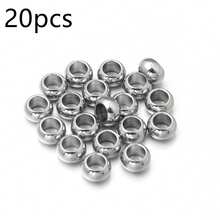 20pcs/Pack Stainless Steel Large Hole Beads, Multi-Size Metal Spacer Beads For DIY Jewelry Making, Bracelets Necklaces Pendants - Stainless Steel Beads - View 12