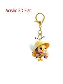 [2D Flat] Mặt dây chuyền hình ong và tôm hùm bằng acrylic, đa chức năng dùng làm móc chìa khóa xe hơi, phụ kiện ba lô nam nữ, đồ trang trí nhà cửa, quà tặng cho người yêu thú cưng, quà tặng lý tưởng cho các dịp lễ, quà sinh nhật cho gia đình và bạn bè, ngày Valentine, mùa cưới, quà lưu niệm, quà tặng cho phù dâu. - Nhiều màu - Xem 9