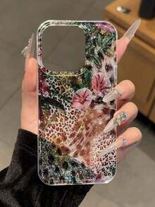 Cheetah,Leopard Print Premium IMD Glitter Gradient Glossy Leopard Floral Painted Shockproof Phone Case Compatible With Apple 16 Pro Max, 16, 16 Pro; Premium Glitter Gradient Glossy Case Compatible With IPhone 15 Pro Max; New Shockproof Case Compatible With IPhone 14, 13, 12/11, Slim Matte Case Compatible With IPhone 14 Pro Max, 11, 14, 13, Plus Soft Silicone Case Compatible With IPhone 15 - 款式1(1件) - 查看 2
