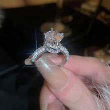 Women Jewelry Sets - Ring - Silver (Round) - View 7