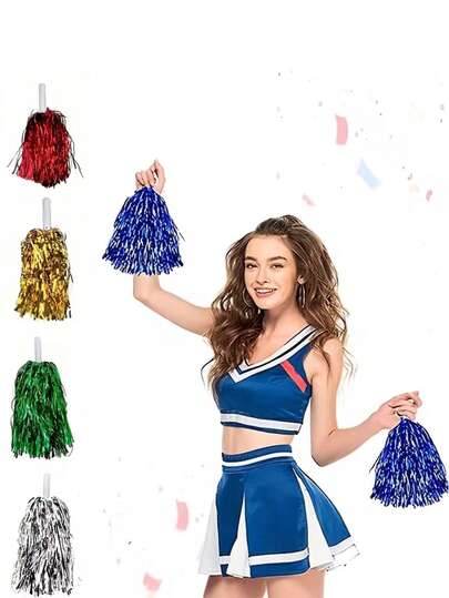 2 Sets Cheerleader Pompons, Anfeuerer Requisiten, Tanzausrüstung, Sport Bühnenauftritt Feier Bouquet, 38g Mini Farbiges Bouquet als Hochzeitsaccessoire