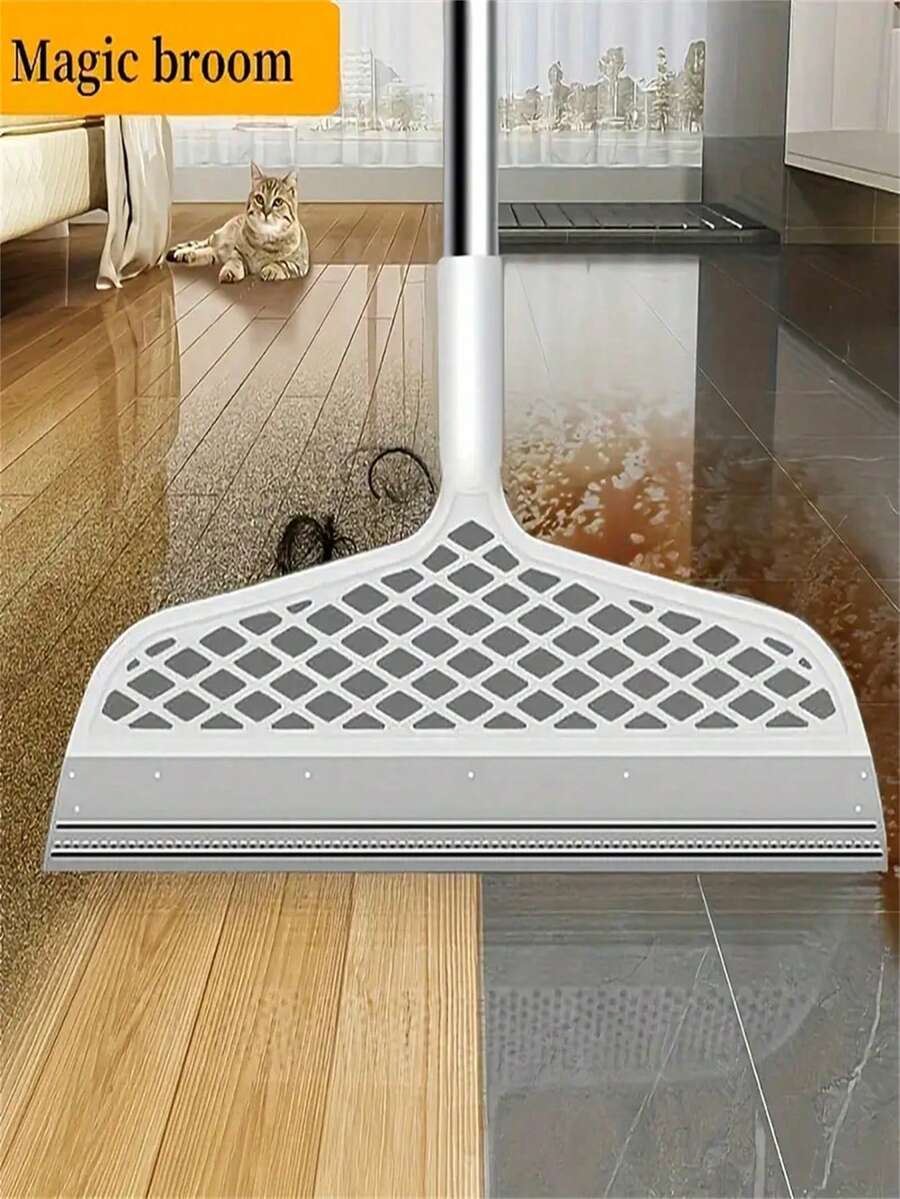 1 cây chổi thần kỳ mới, dụng cụ silicon gia dụng, bàn chải sàn nhà tắm, dụng cụ cạo sàn nhà tắm, dụng cụ cạo kính, dụng cụ gạt nước, thích hợp cho sàn nhà, kính, gạch, cửa sổ, chổi thần kỳ nhà tắm, dùng để loại bỏ vết nước, bụi bẩn, lông thú cưng, dụng cụ vệ sinh, dụng cụ làm sạch, chổi gạt nước sàn nhà.