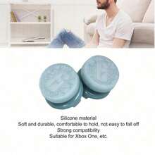 1 Set Performance Controller Thumbsticks & Precision Rings Kit For PS-5/PS-4 Controller, Professional High-Rise Analog Stick Extenders For Enhanced Aim Stability, Anti-Slip Thumb Grips For Pro Wireless Gamepads, FPS Gaming Accessories, Light Blue - 查看 5