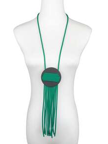 MARLIWOO 1 pieza Collar largo minimalista moderno, joyería bohemia clásica con borla para mujeres - Multicolor - Ver 12
