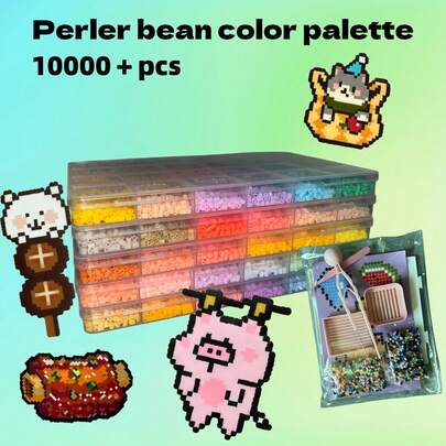 5 Sets 3D Stereoscopic 24 Colors 2.6mm 10,000 Beads Assorted Combination Kit, ABS Material, Customizable Patterns, Stress Relief Handcraft Toy, Concentration Exercise, Suitable For Home Decor, Personalized Gifts, Can Be Assembled Into Ornaments, Hanging Decorations, Animals, Cars And Various Funny/Cute/Adorable Accessories, Cool 3D Finished Products, Recommended Gifts For Parties, Festivals, Holidays, Weddings, Birthdays
