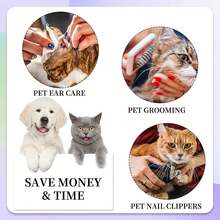 猫狗指甲修剪器，带挂钩的柔软沐浴袋，适用于中小型宠物，辅助美容、喂药和洗澡，宠物美容吊床 - 淺藍色 - 查看 2