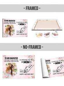 Catygift Custom Mother Daughter Blanket, Personalized Family Keepsake Throw, Mother's Day Gift For Mom, Photo & Name Customizable Soft Blanket - As Shown - View 14