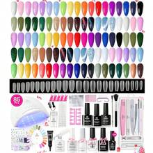 Beetles Gel Nail Polish Kit With U V Light - 80Pcs Color Enchantment 55 Colors Gel Polish Starter Kit - 85 Pcs 35 Colors Gel Polish Set - 查看 7
