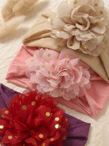 3 piezas Diademas para bebé recién nacido de color caramelo, suaves y amigables con la piel, aptas para uso diario al aire libre en todas las estaciones, sin tarjeta de papel - Multicolor - Ver 9