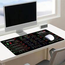 1pc Stock Market Chart Pattern Mouse Pad, Featuring Candlestick Chart Elements, Suitable For Stock Investors, Financial Professionals, Traders And Wealth Management Individuals, High-Quality Fabric With Smooth Texture, Precise Positioning, Non-Slip Rubber Base, Thick Cushion For Wrist Comfort, Durable Stitched Edges - View 7