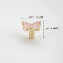 蝴蝶形橱柜把手，金色装饰门把手，单孔抽屉拉手，适用于厨房家具五金 - 蝴蝶 - 查看 13