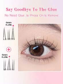 120 sợi mi giả Asiteo C-Curl lấy cảm hứng từ hoa hướng dương - Mi giả dạng chùm nhẹ tự nhiên, phù hợp cho trang điểm mắt quyến rũ, chất liệu mỏng nhẹ, không cần keo, mềm mại và bồng bềnh. - C - Xem 3