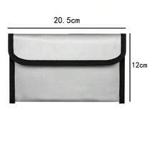 Multipurpose Fire-Resistant & Waterproof Bag - 4200°F Insulated, Cash Fire-Proof Bag With Zipper & Reflective Strips, Waterproof Document Pouch, Valuables Fire-Resistant Bag, Available In Large, Medium And Small Sizes - 8.2 Inches * 5.1 Inches - View 3